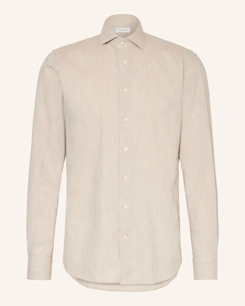 Profuomo Hemd Slim Fit beige Beige