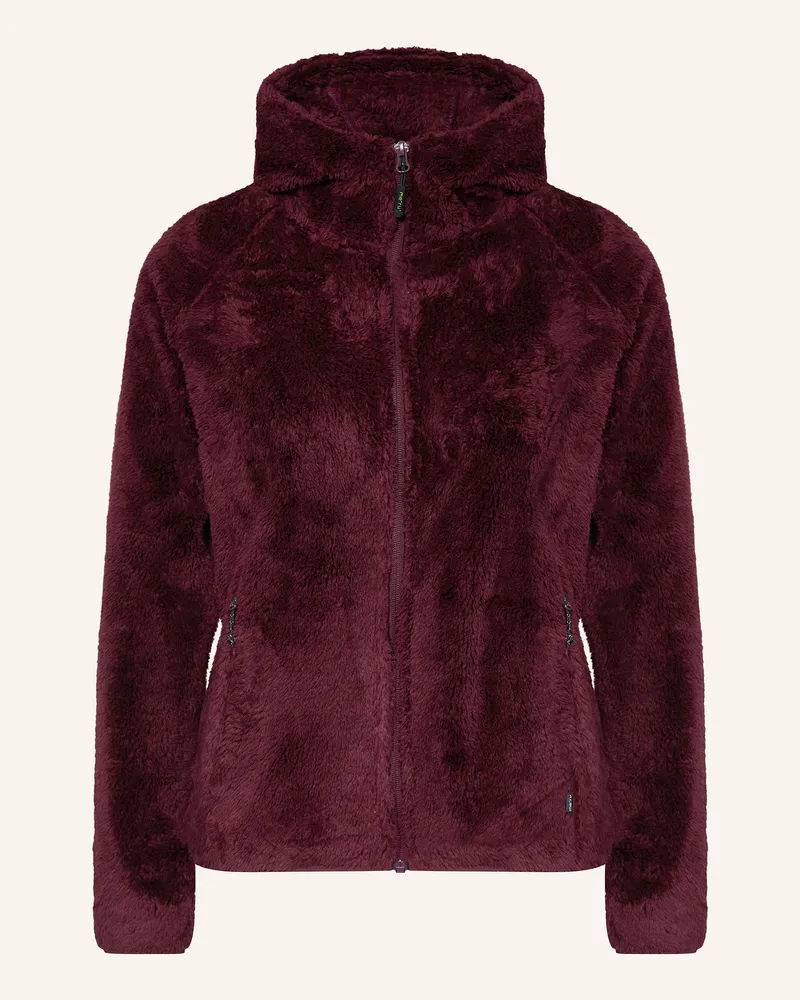 me°ru' Fleecejacke ROXBURGH Dunkelrot