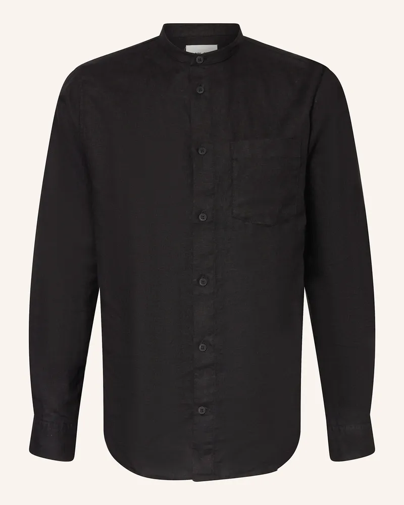 NN 07 Leinenhemd MILES Regular Fit Schwarz