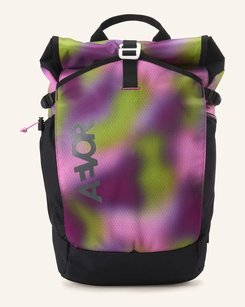 AEVOR Rucksack Roll Pack 20 L Mit Laptop-Fach pink Schwarz