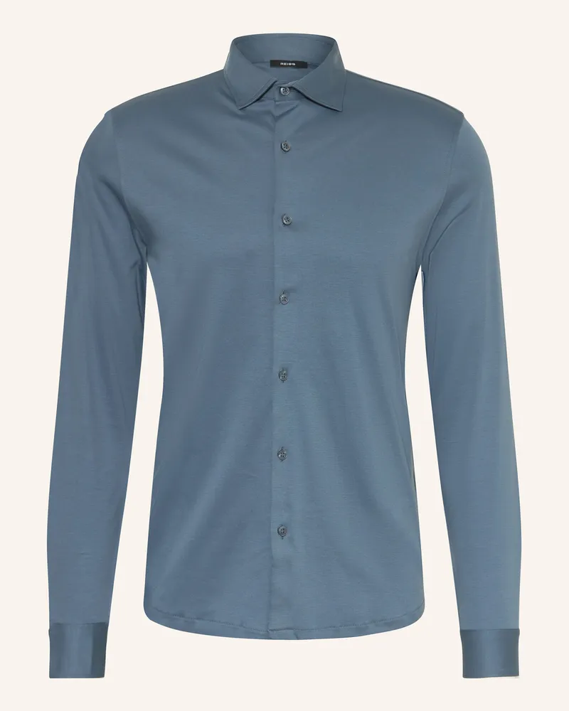 Reiss Hemd Duke Slim Fit blau Petrol