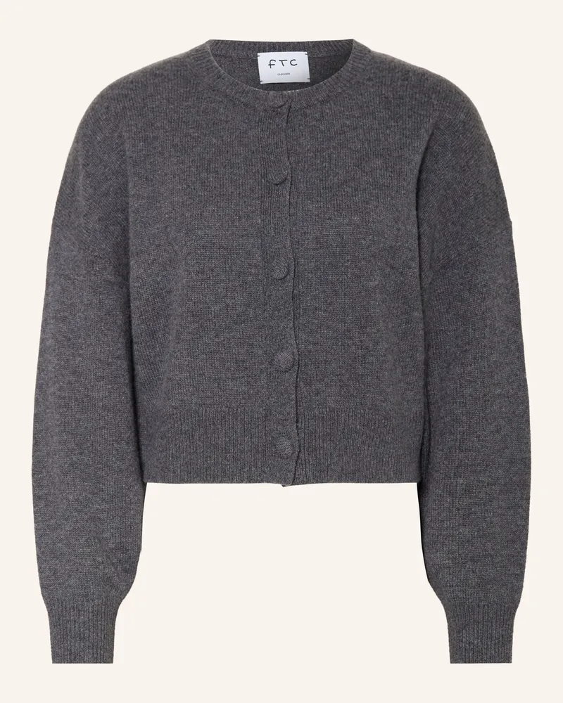 FTC Cashmere Strickjacke Aus Cashmere grau Dunkelgrau