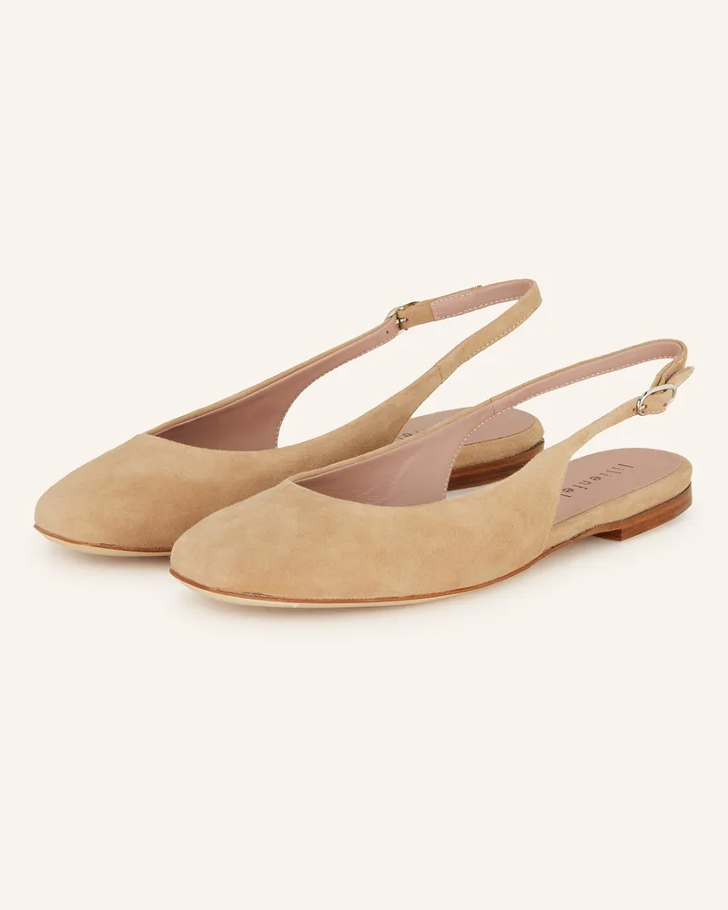 lilienfels Slingballerinas beige Hellbraun