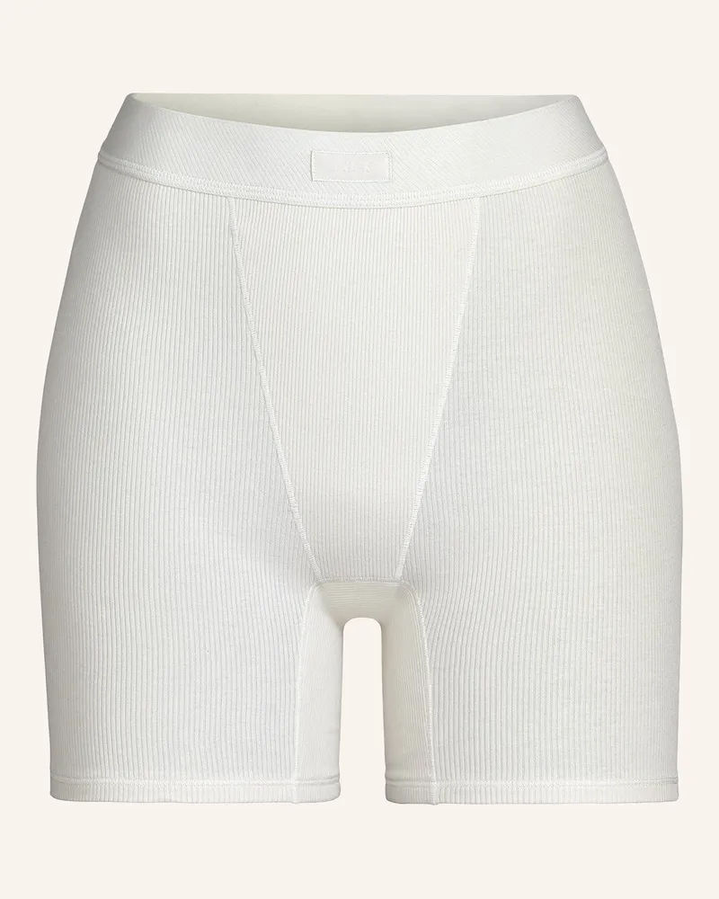 SKIMS Lounge-Shorts COTTON RIB Bone