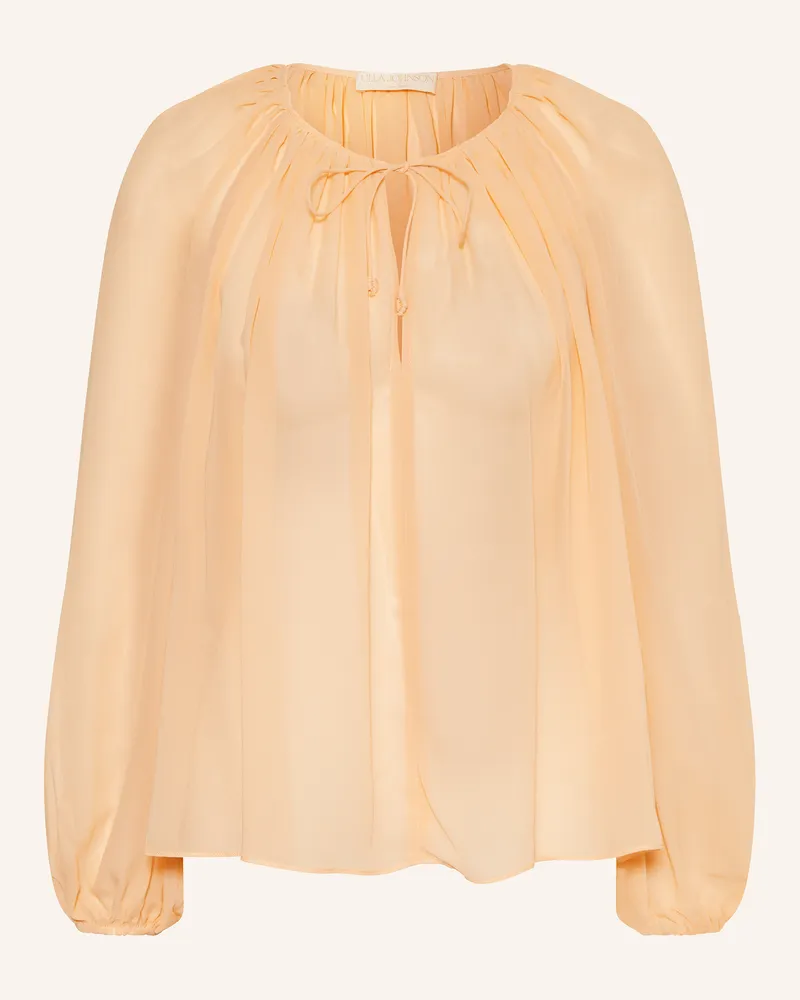 Ulla Johnson Blusenshirt SAFA aus Seide Hellorange