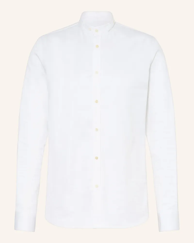 Gottseidank Trachtenhemd LENZ Slim Fit mit Stehkragen Weiss
