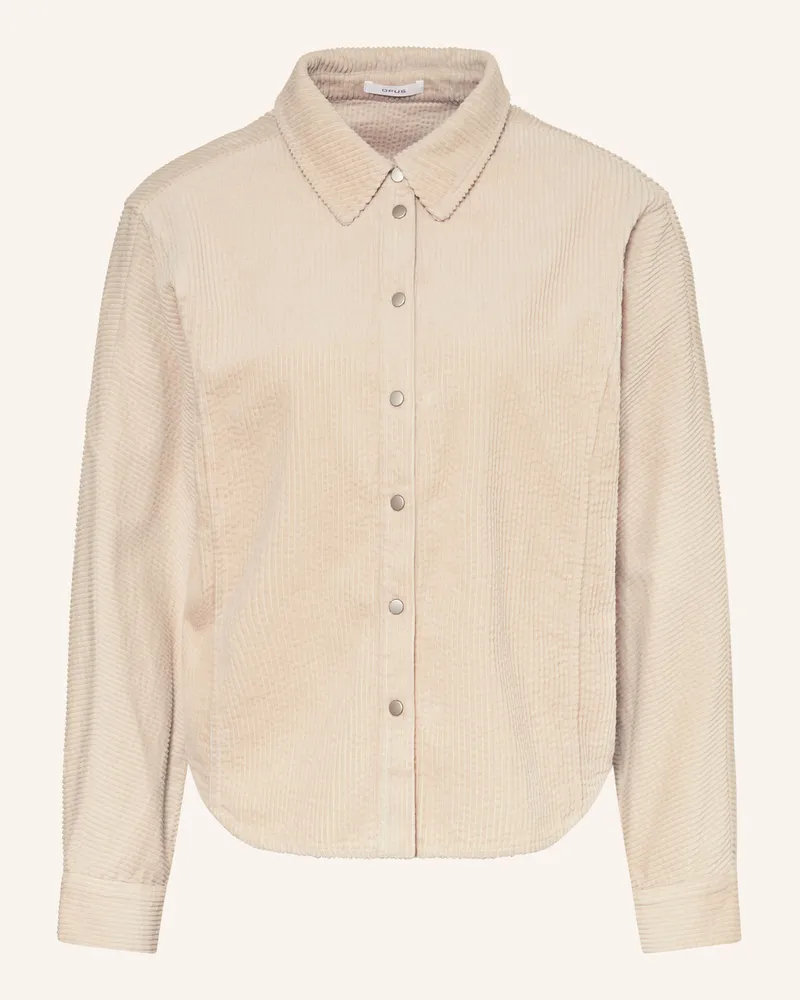OPUS Hemdbluse FRENKI aus Cord Beige