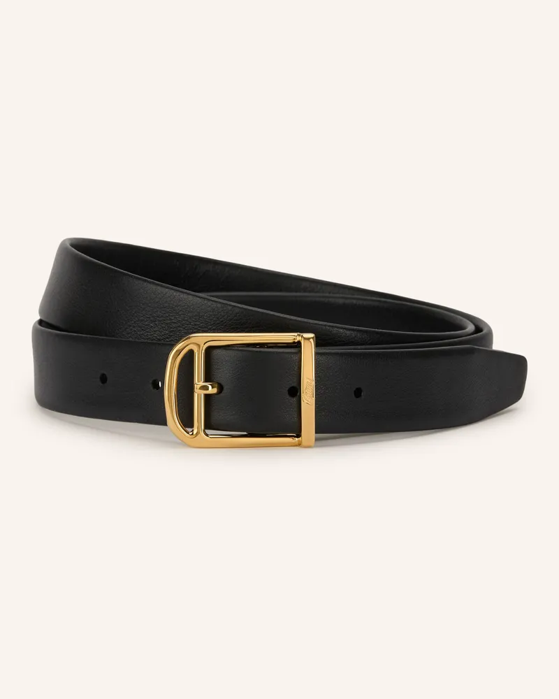 Brioni Ledergürtel schwarz Schwarz