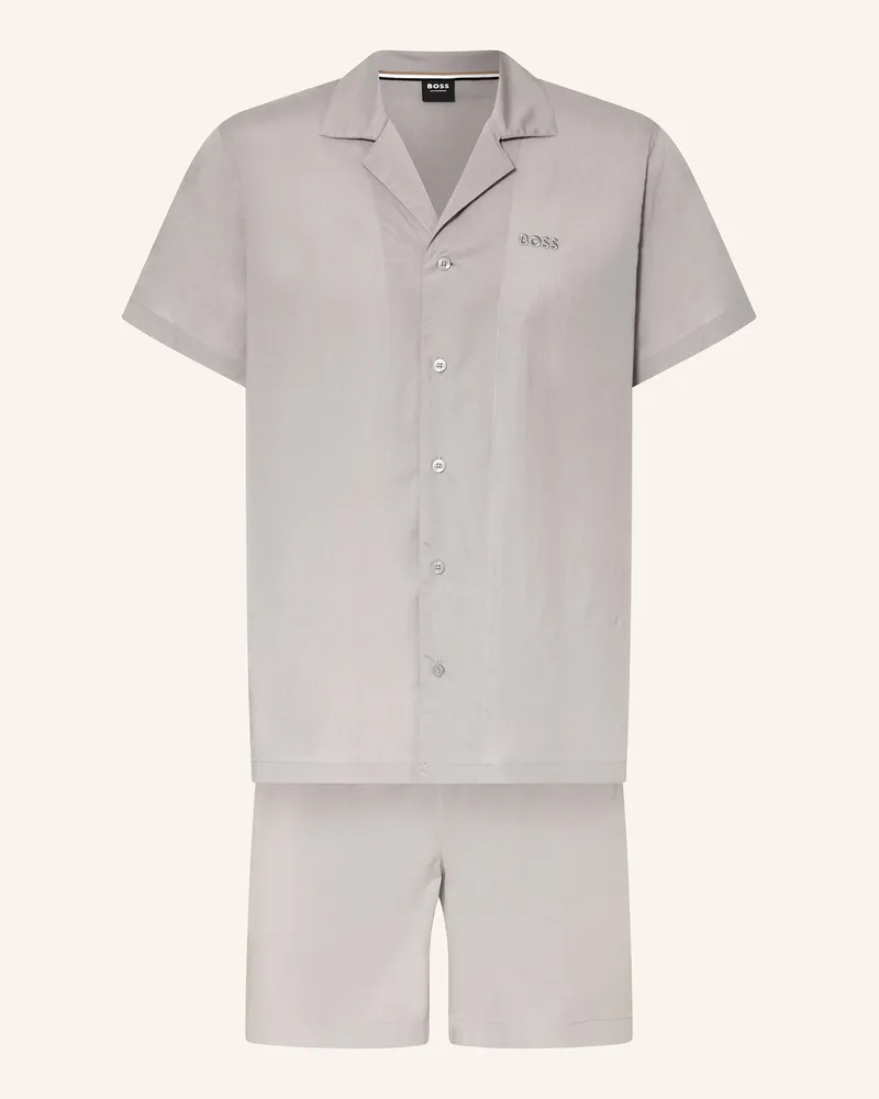 HUGO BOSS Shorty-Schlafanzug CHRIS Grau