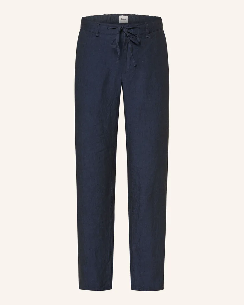 Brax Leinenhose FABIO JOK im Jogging-Stil Regular Fit Dunkelblau