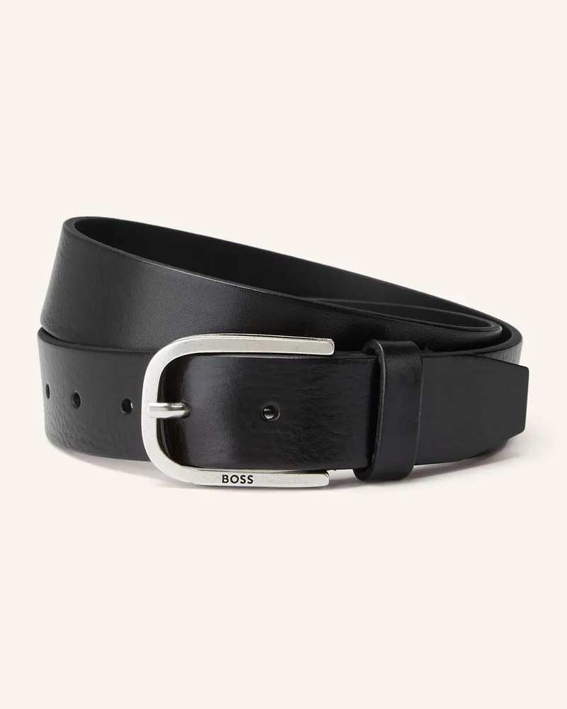 HUGO BOSS Ledergürtel KAI Schwarz