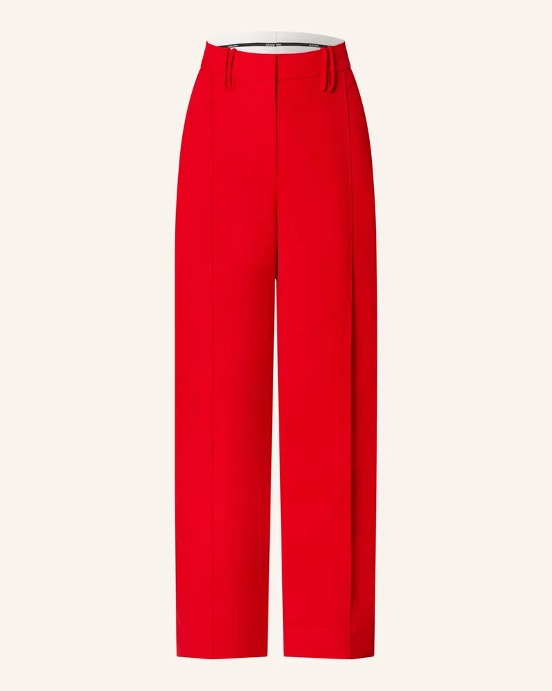 Ganni Marlenehose rot Rot