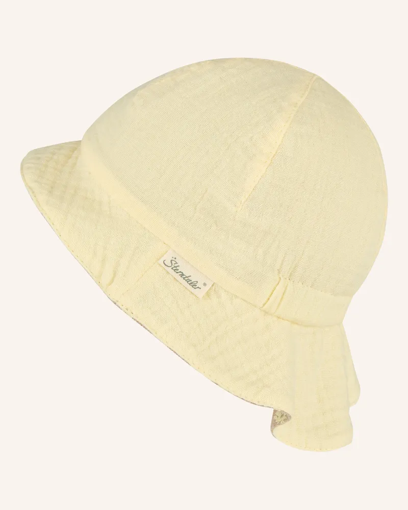 Sterntaler Wende-Sonnenhut Blumig beige Taupe