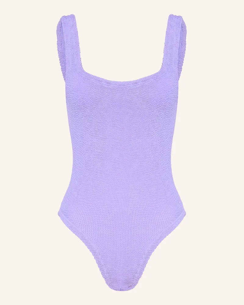 Hunza G Badeanzug SQUARE NECK Neonlila