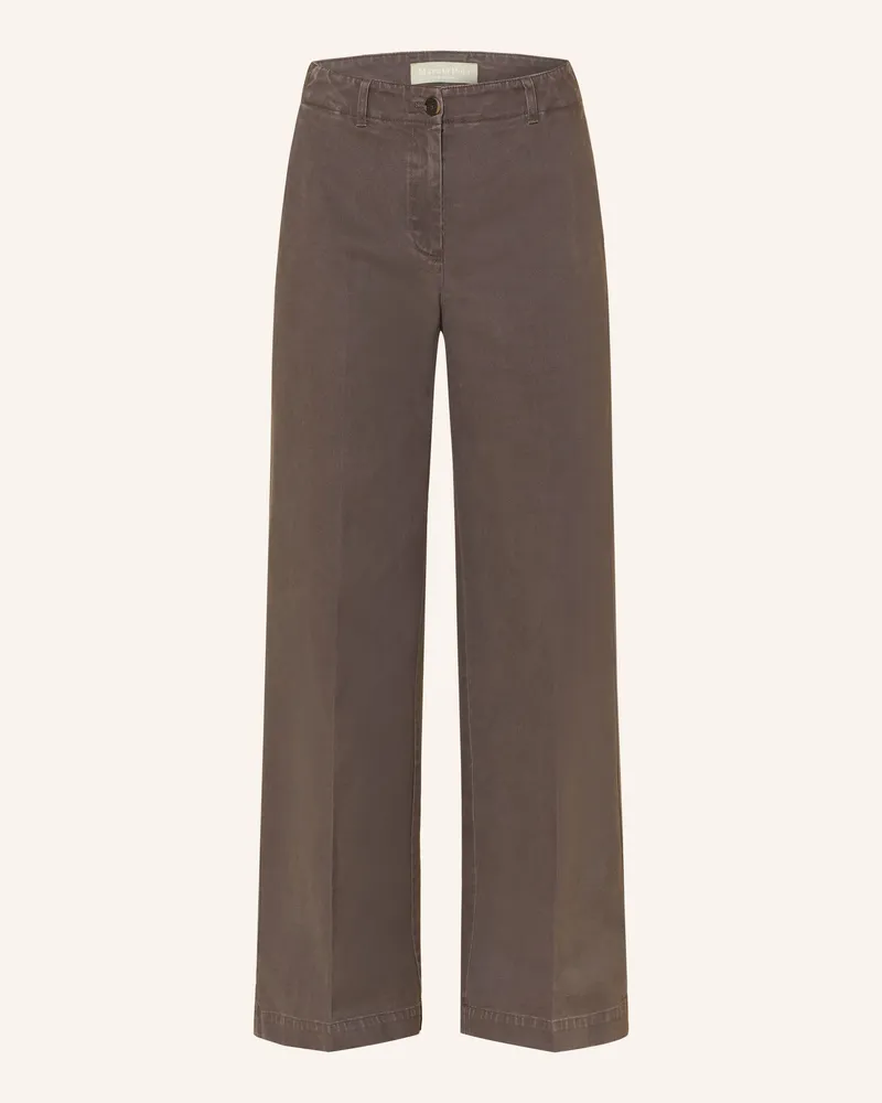 Marc O'Polo Marlenehose Margo Wide braun Dunkelbraun