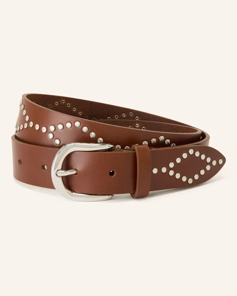 Isabel Marant Ledergürtel Liliana Mit Nieten braun Braun