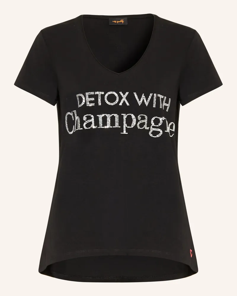 Miss Goodlife T-Shirt Mit Schmucksteinen schwarz Schwarz