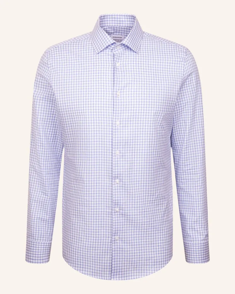 Seidensticker Flanellhemd Slim Fit Blau