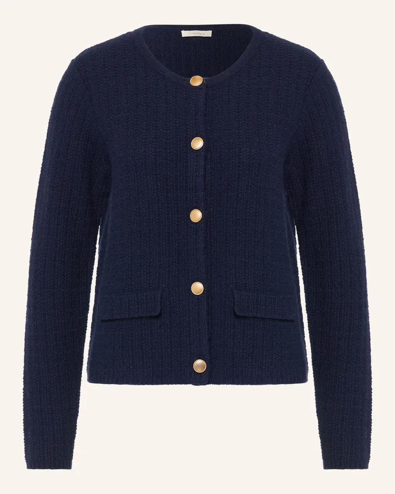 lilienfels Strickjacke Mit Cashmere blau Dunkelblau