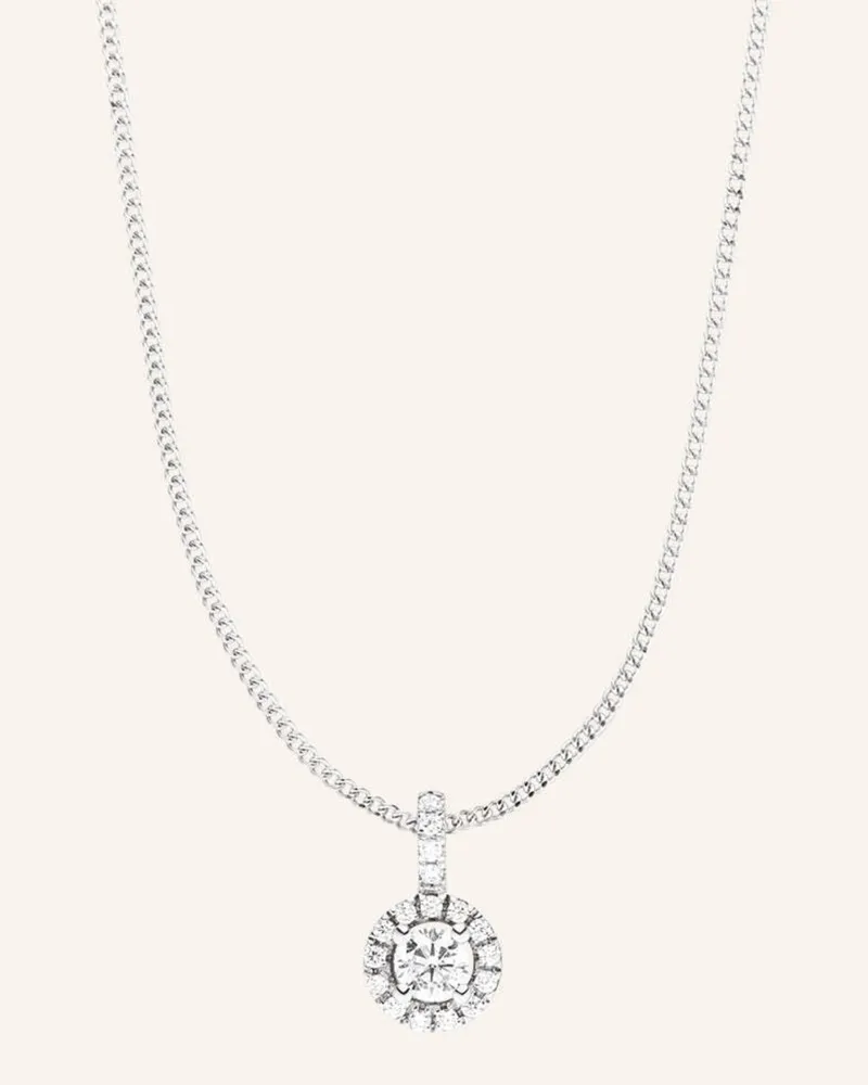VEYNOU Halskette CAMILLA aus 14 Karat Weißgold und 0,18ct. Diamant Weissgold