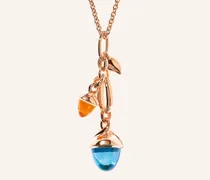 Ohrringe OHRRINGE MIKADO DANGLING 2 ACORNS - 'CANDY' 18K Roségold