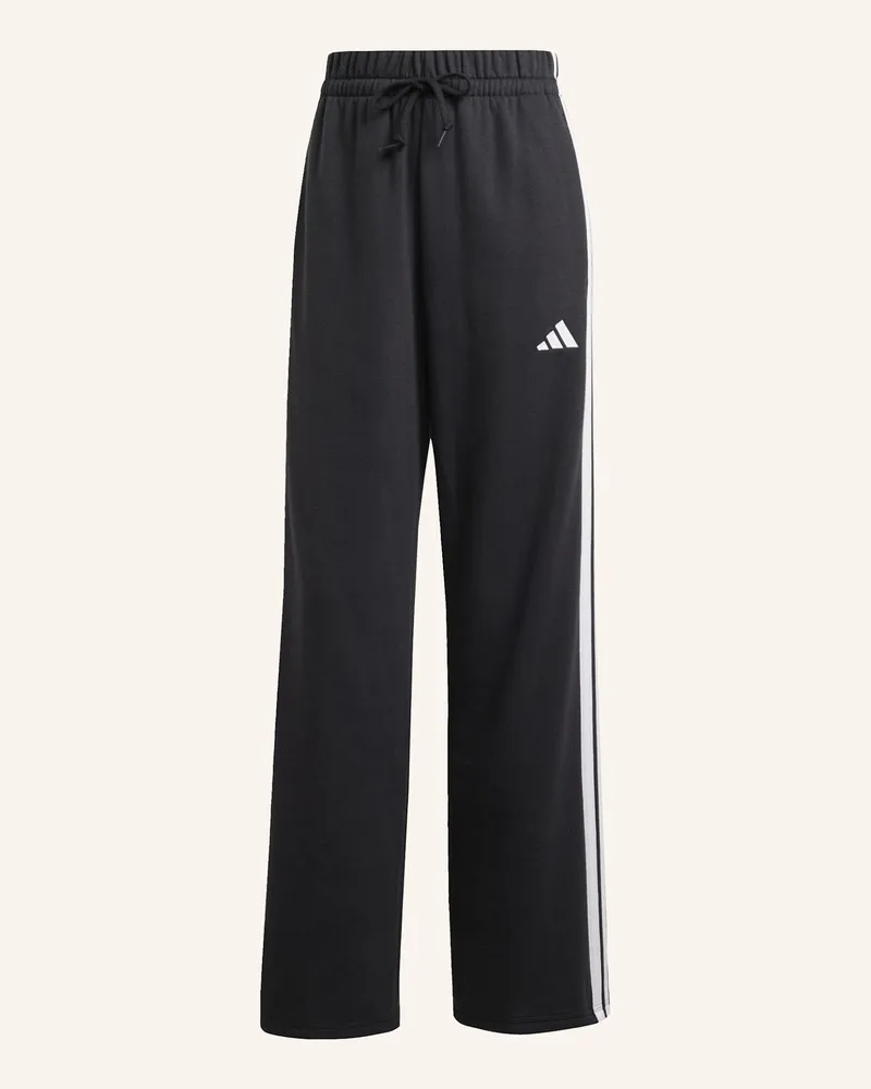 adidas ESSENTIALS 3-STREIFEN OPEN HEM FRENCH TERRY HOSE Schwarz