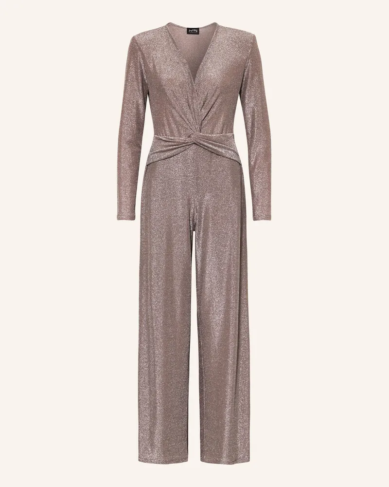 Joseph Ribkoff Jumpsuit Mit Glitzergarn braun Taupe
