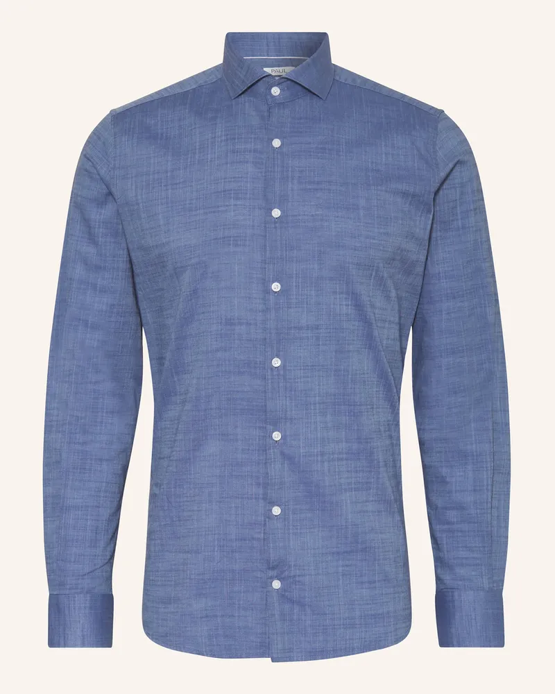 paul Hemd Slim Fit Blau
