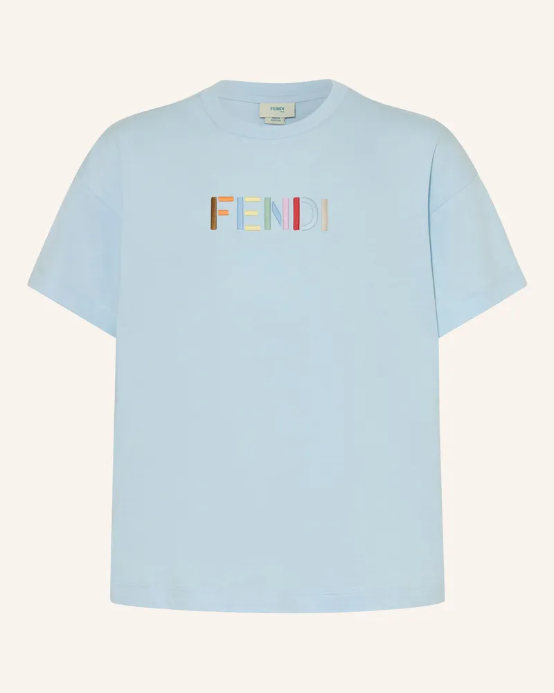 Fendi T-Shirt blau Hellblau