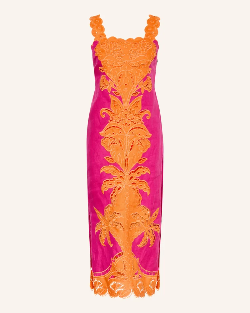 FARM Rio Leinenkleid Mit Lochspitze pink Pink
