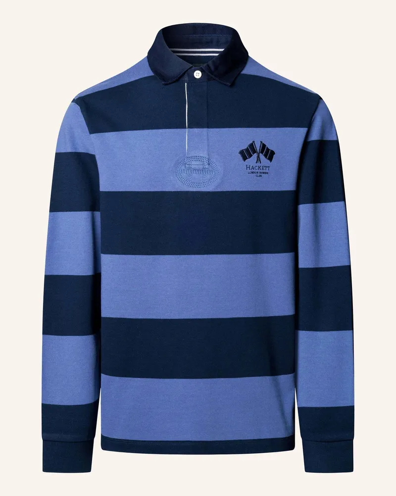 Hackett Poloshirt Heritage Lrc Bk Patch blau Blau