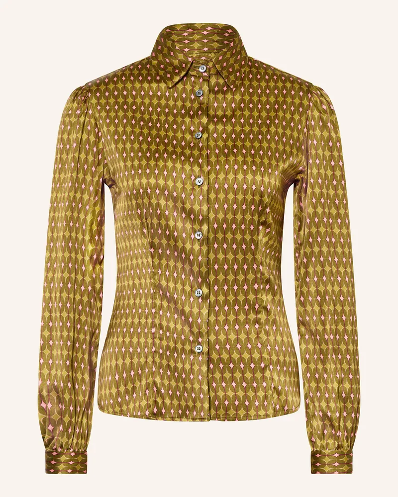 Robert Friedman Hemdbluse ISAN aus Satin Grün