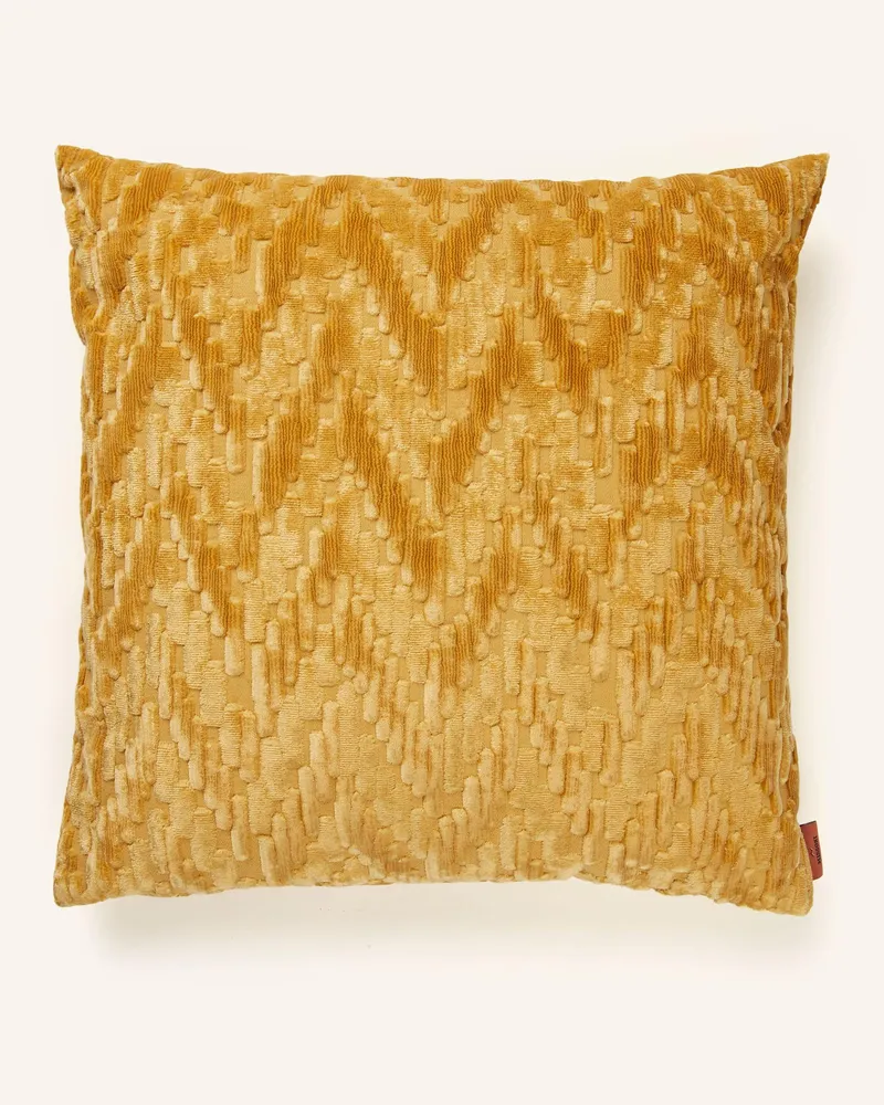 Missoni Home Dekokissen FOSSILE mit Daunenfüllung Dunkelgelb