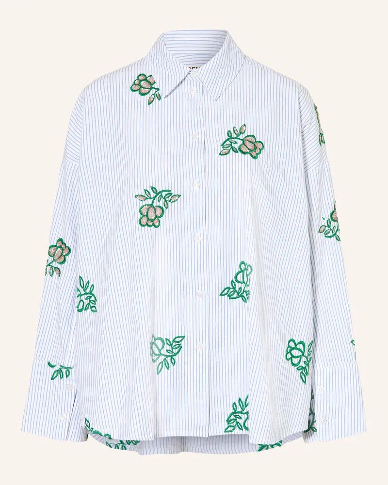 Essentiel Hemdbluse Jalinki Mit Schmucksteinen Und Pailletten blau Hellblau