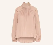 Schluppenbluse Valle Mit Plissees rosa