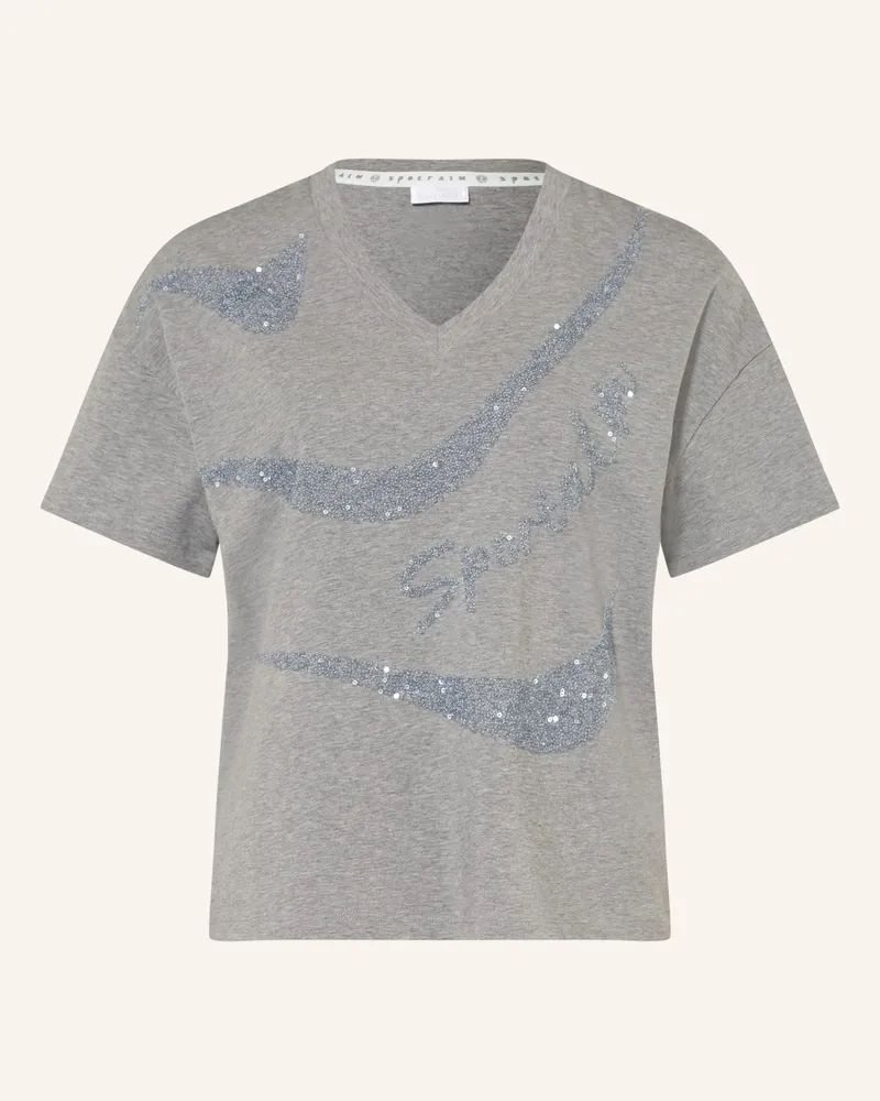 Sportalm T-Shirt Mit Pailletten grau Grau