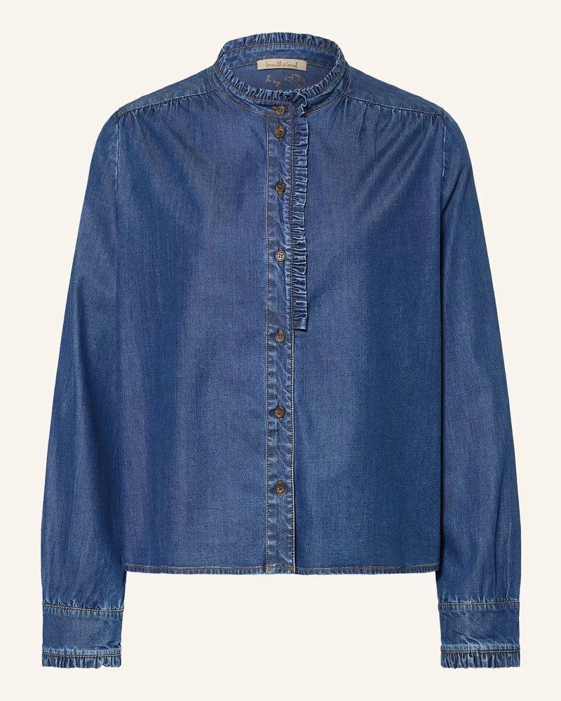 Smith & Soul Jeansbluse Mit Rüschen blau Dunkelblau