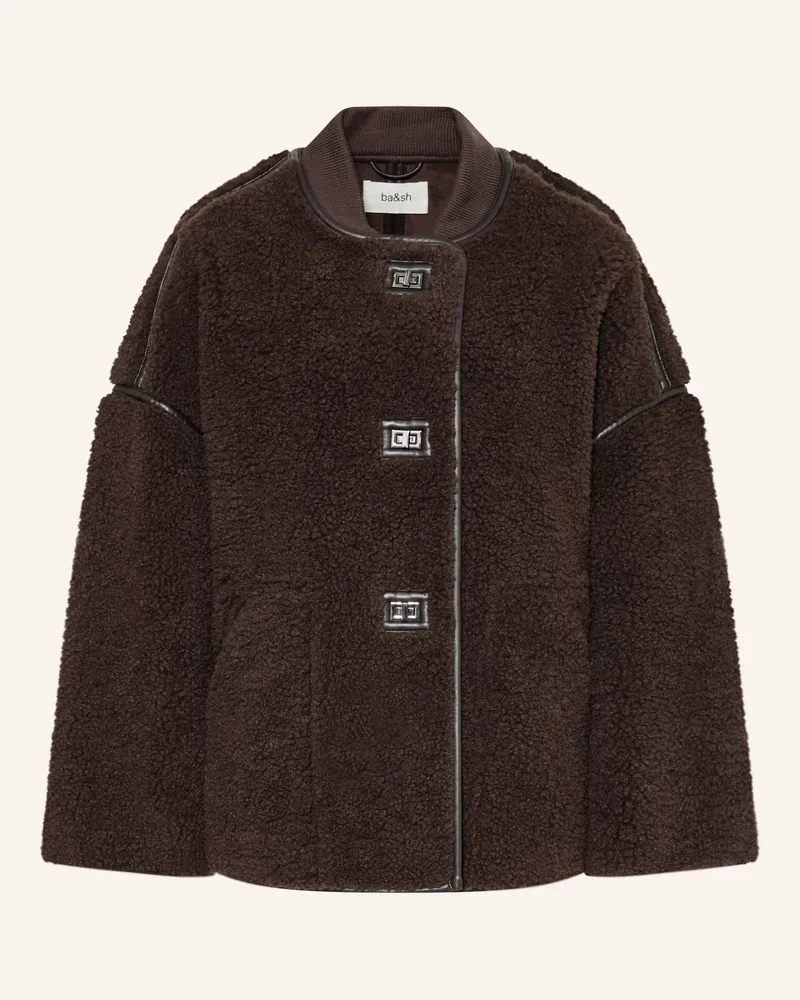 ba&sh Teddyfell-Jacke Maury braun Braun