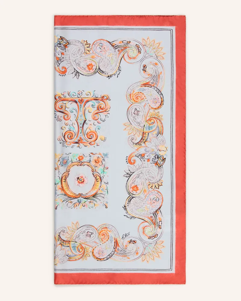 Etro Seidentuch blau Hellgrau