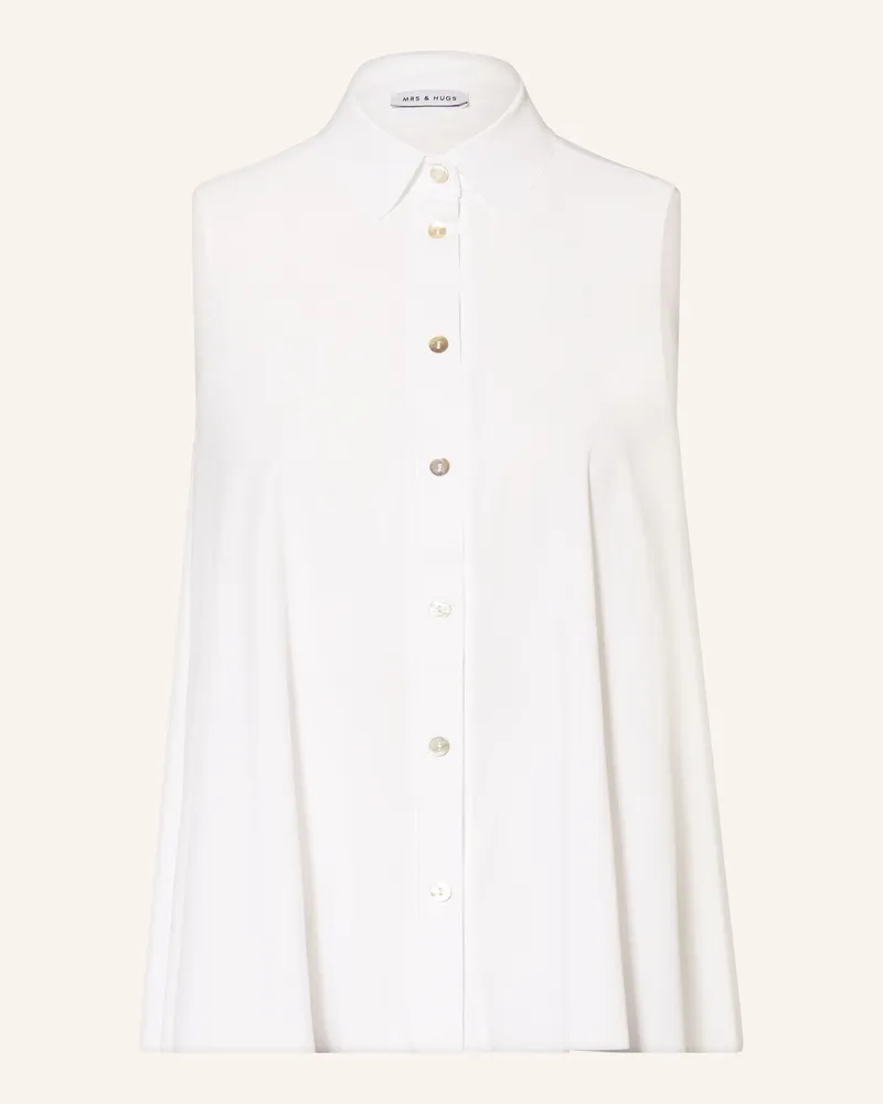 Mrs & HUGS Blusentop weiss Weiss