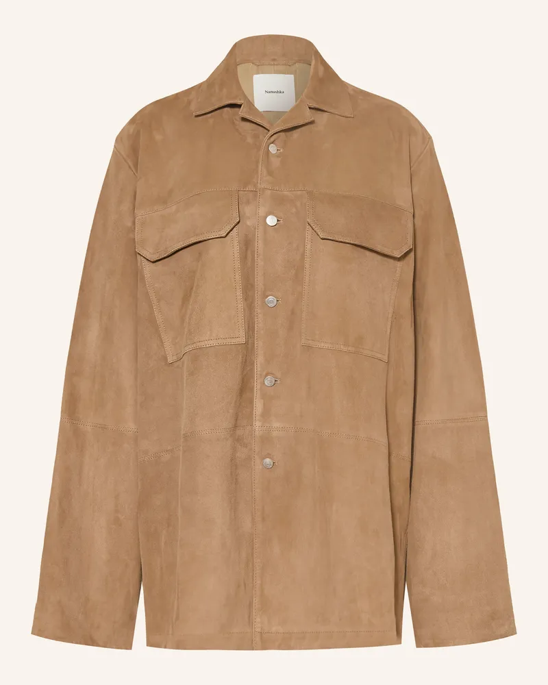 Nanushka Lederjacke KOHAR Hellbraun