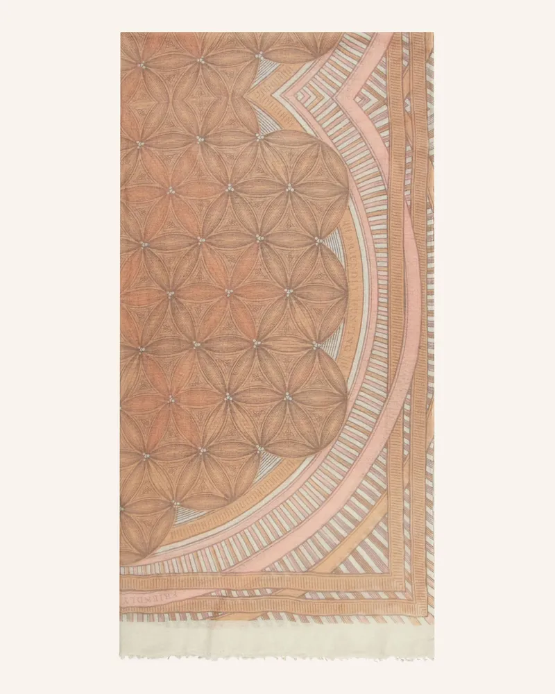 Friendly Hunting Cashmere-Schal FLOWER OF LIFE Creme