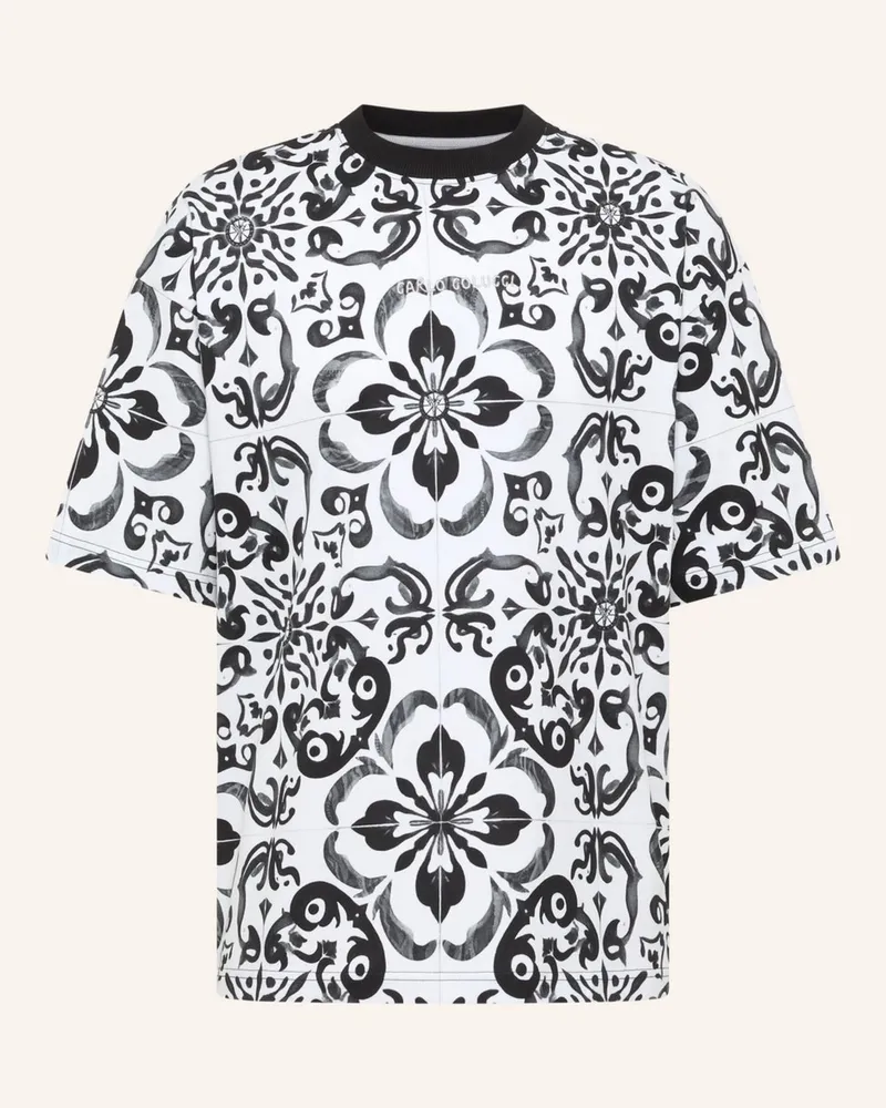 Carlo Colucci Oversize T-Shirt - Mosaic Legacy Fedi schwarz Schwarz