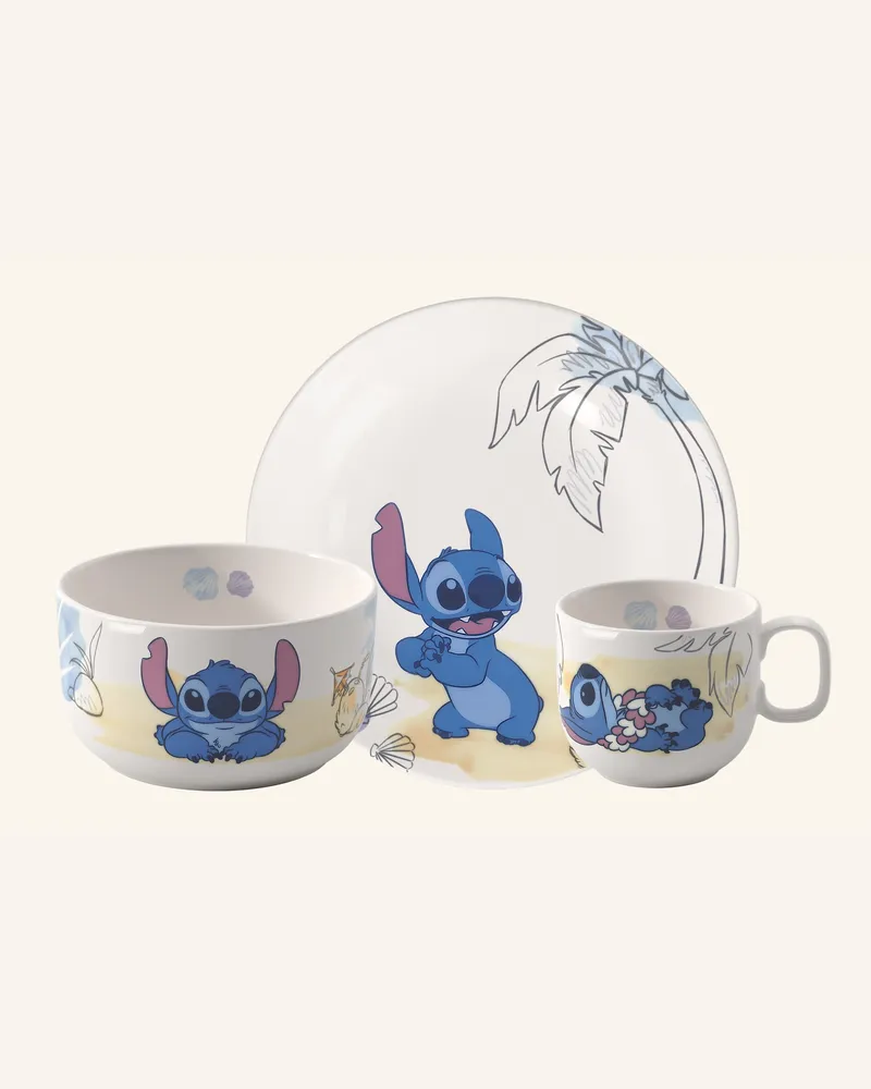 Villeroy & Boch Kindergeschirr Set 3tlg. Disney Stitch weiss Gelb