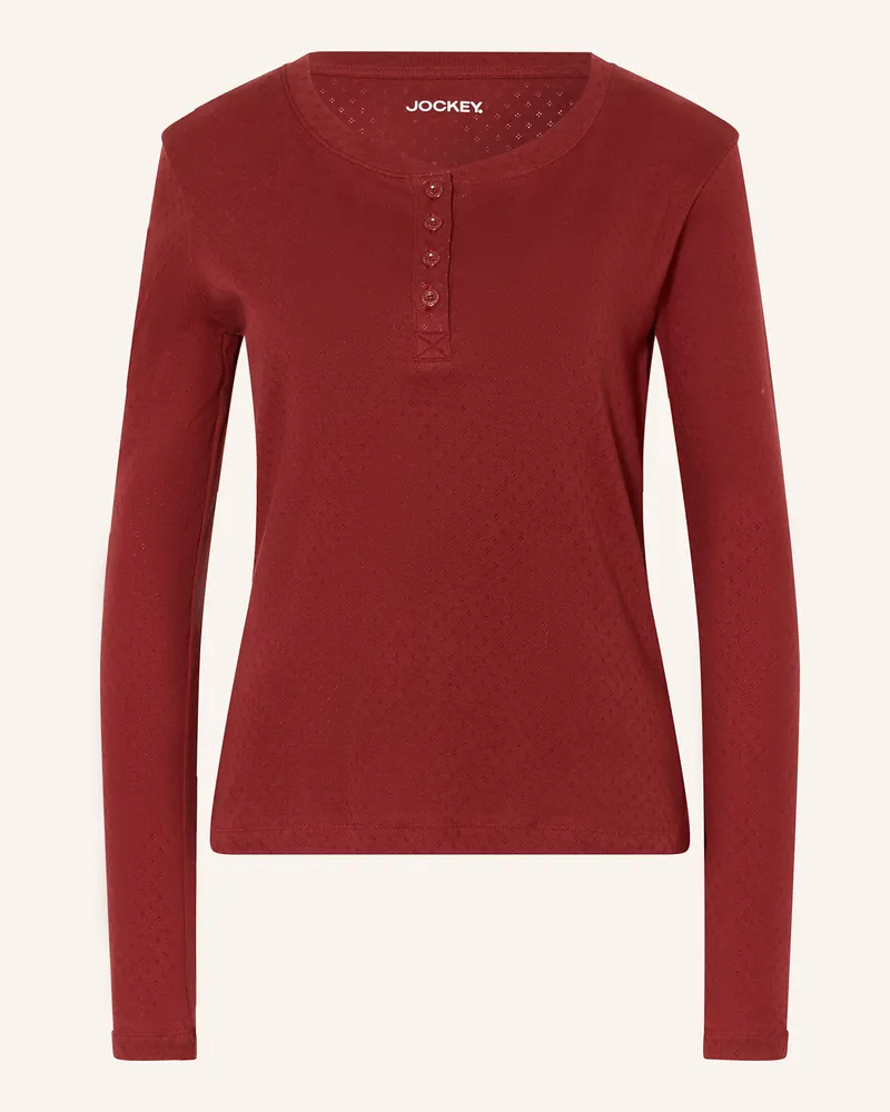 Jockey Schlafshirt HENLEY Dunkelrot