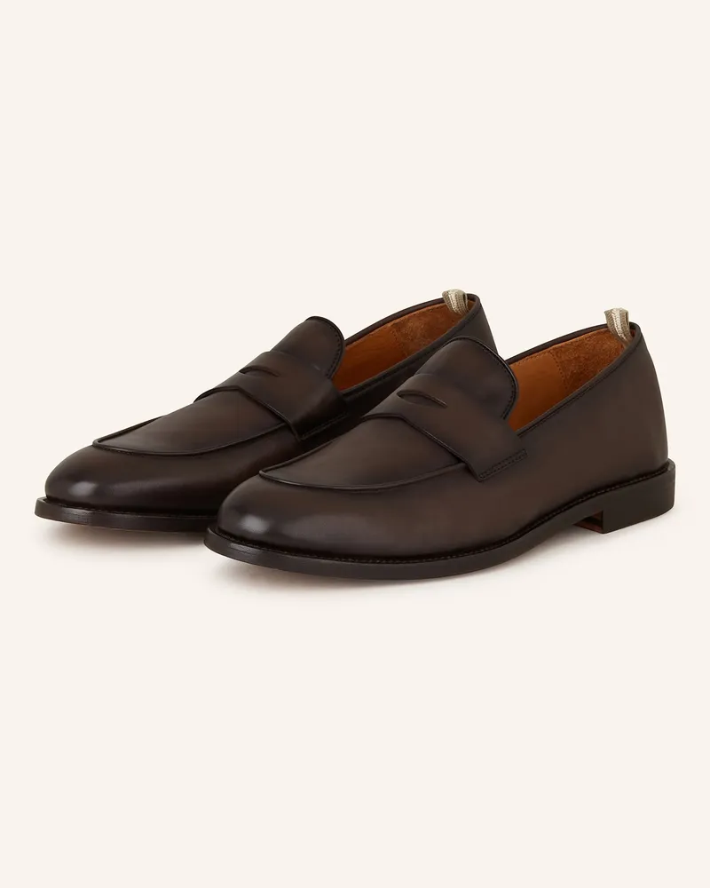 Officine Creative Italia Penny-Loafer OPERA 001 Dunkelbraun