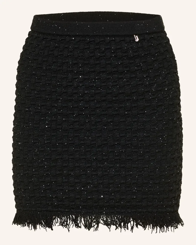 Liu Jo Strickrock Mit Pailletten schwarz Schwarz