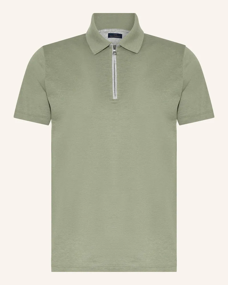 Paul & Shark Piqué-Poloshirt Oliv