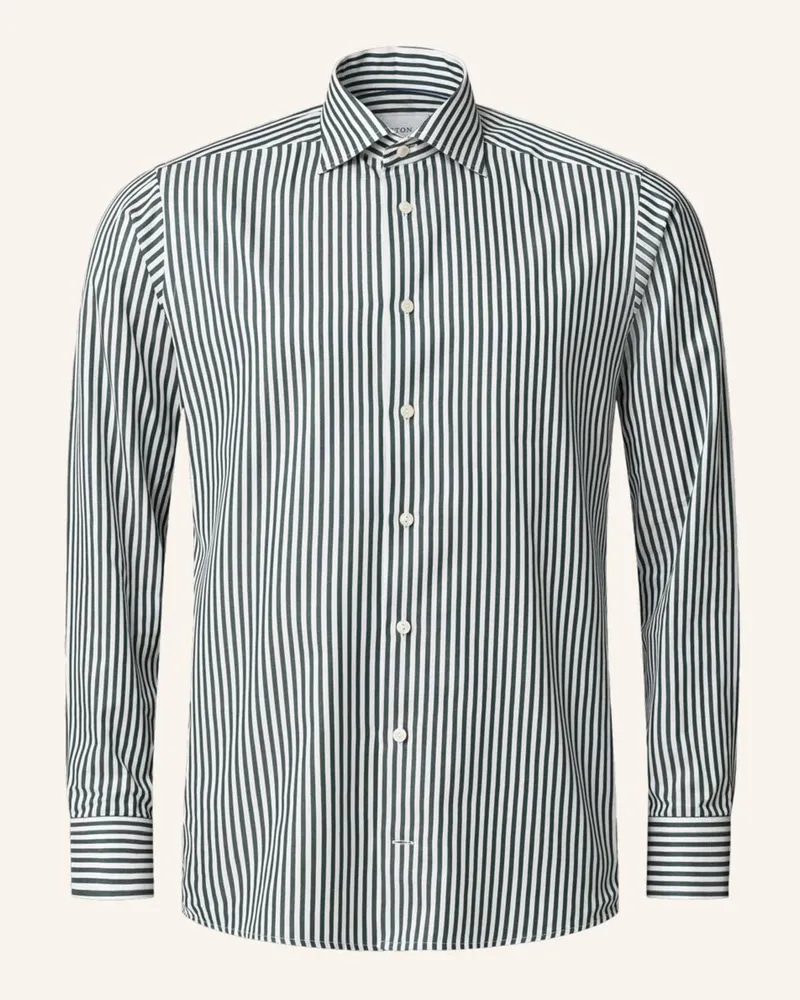 Eton Signature-Twill-Hemd Slim fit Dunkelgrün