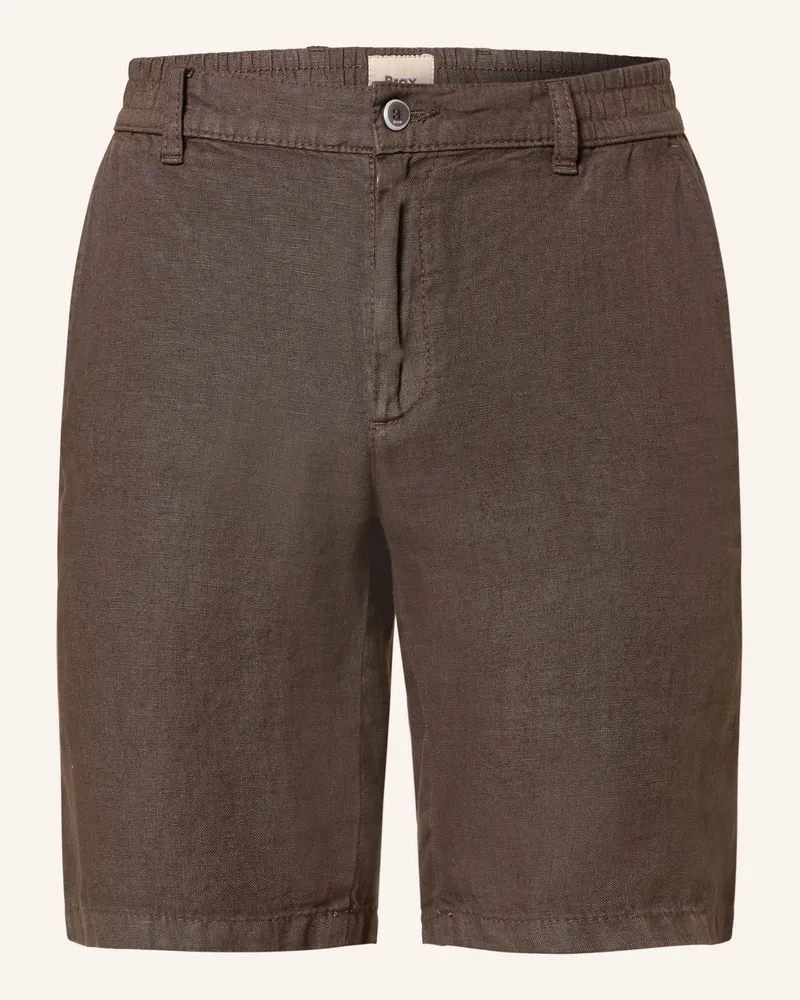 Brax Leinenshorts braun Dunkelbraun